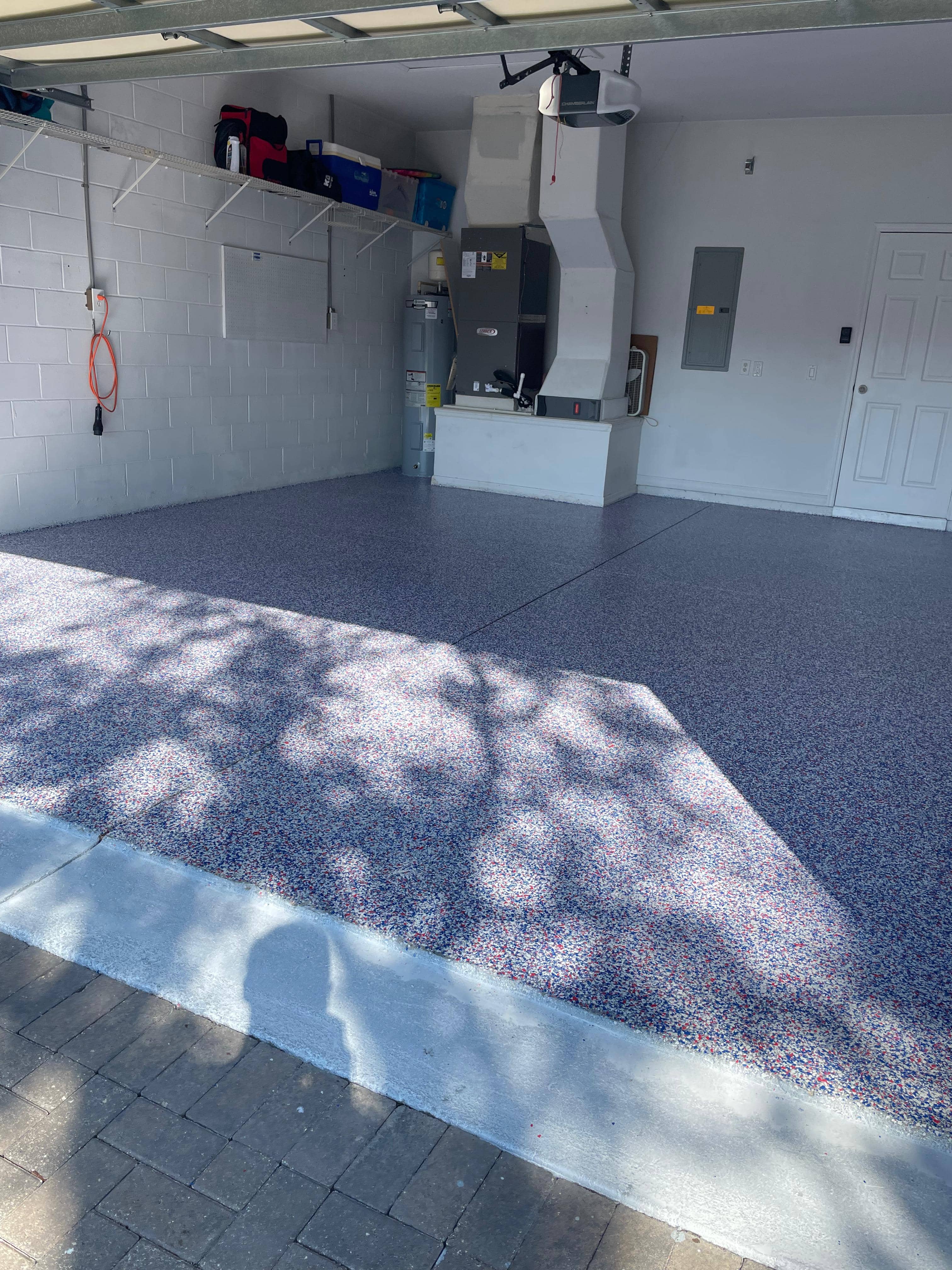 Commercial epoxy flooring project in Central Florida